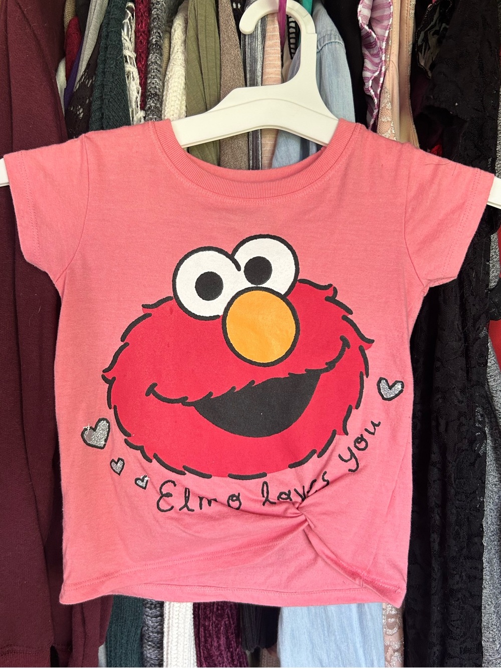 Sesame Street Pink Elmo Graphic Tee with Orange Nose